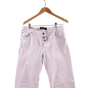 K Kiton Napoli White Straight Leg Jeans Size 38 Made in Italy Fits 34x29